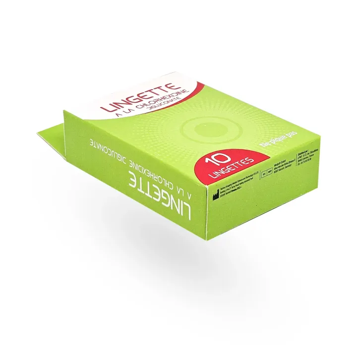 Lingettes à la Chlorhexidine Digluconate LPMF – 10 lingettes antiseptiques | Pharmacie en ligne