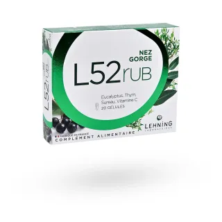 L52 RUB nez gorge Lehning 20 gélules L52 RUB nez gorge Lehning 20 gélules
