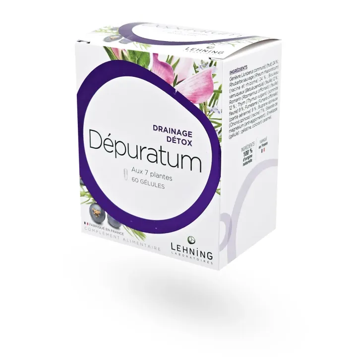 Dépuratum Lehning 60 gélules – Cure détox drainage aux 7 plantes | Pharmacie en ligne