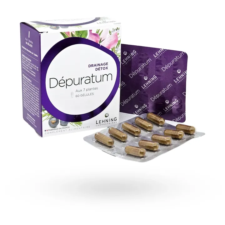 Dépuratum Lehning 60 gélules – Cure détox drainage aux 7 plantes | Pharmacie en ligne