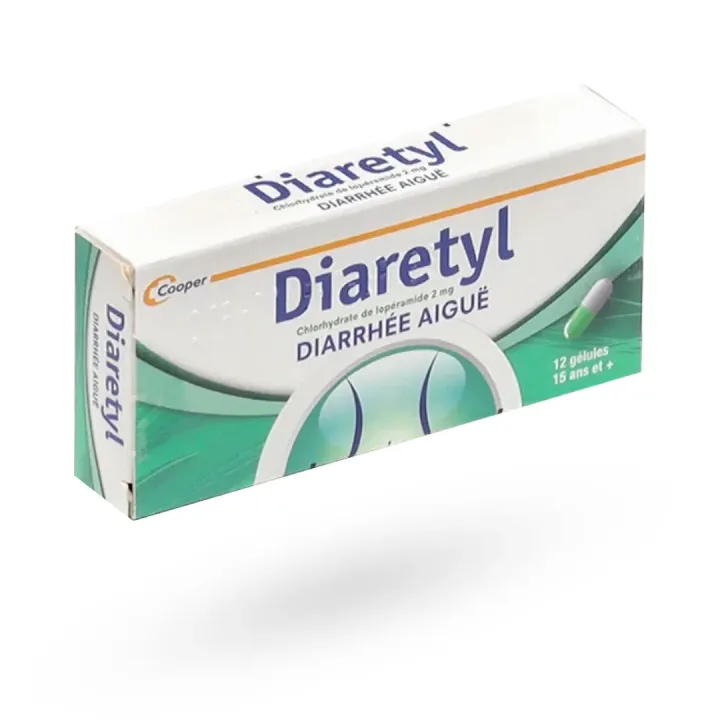 Diaretyl 2 mg diarrhée aiguë 12 gélules