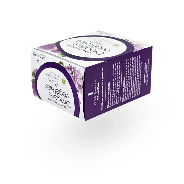 Dragées végétales REX Lehning transit régulier 60 gélules | Pharmacie en ligne