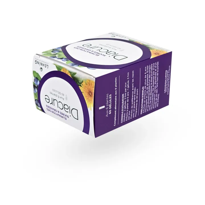 Diacure Lehning élimination des sucres et graisses 60 gélules | Pharmacie en ligne