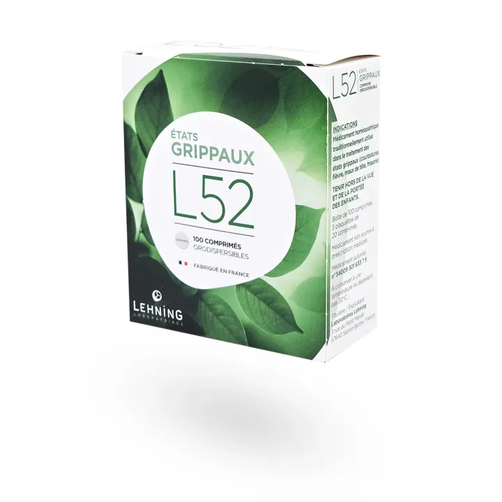 L52 états grippaux Lehning 100 comprimés orodispersibles | Pharmacie en ligne