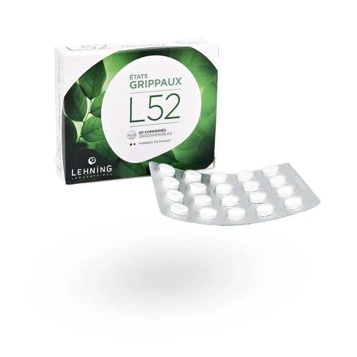 L52 états grippaux Lehning 60 comprimés orodispersibles | Pharmacie en ligne