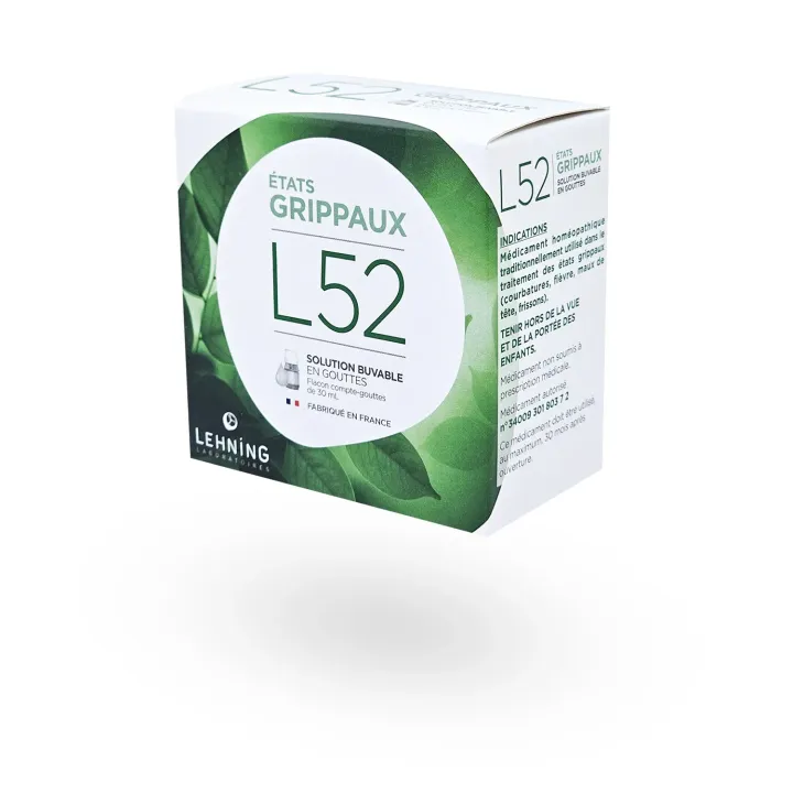 L52 Lehning États grippaux solution buvable en gouttes 30 ml | Pharmacie en ligne