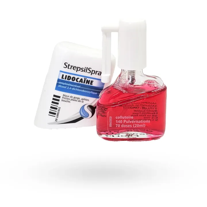 StrepsilSpray Lidocaïne collutoire maux de gorge aphtes 20 ml | Pharmacie en ligne