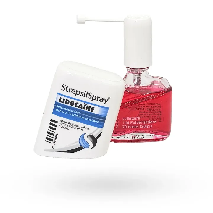 StrepsilSpray Lidocaïne collutoire maux de gorge aphtes 20 ml | Pharmacie en ligne