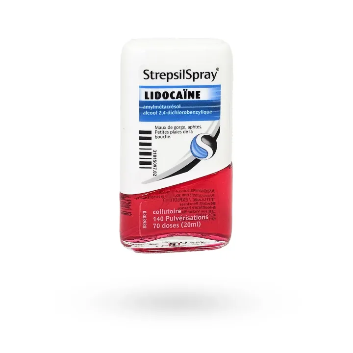 StrepsilSpray Lidocaïne collutoire maux de gorge aphtes 20 ml | Pharmacie en ligne