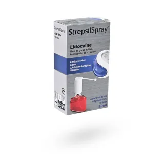 StrepsilSpray Lidocaïne collutoire maux de gorge 20 ml StrepsilSpray Lidocaïne collutoire maux de gorge 20 ml