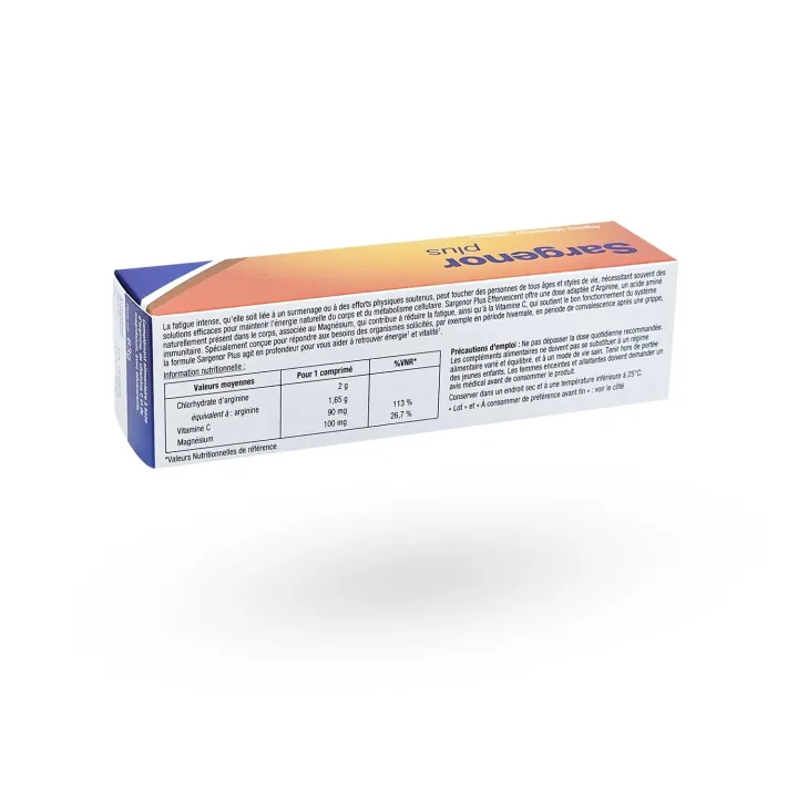 Sargenor Plus Fatigue & Système Immunitaire 14 comprimés effervescents – Énergie & Vitalité | Pharmacie en ligne