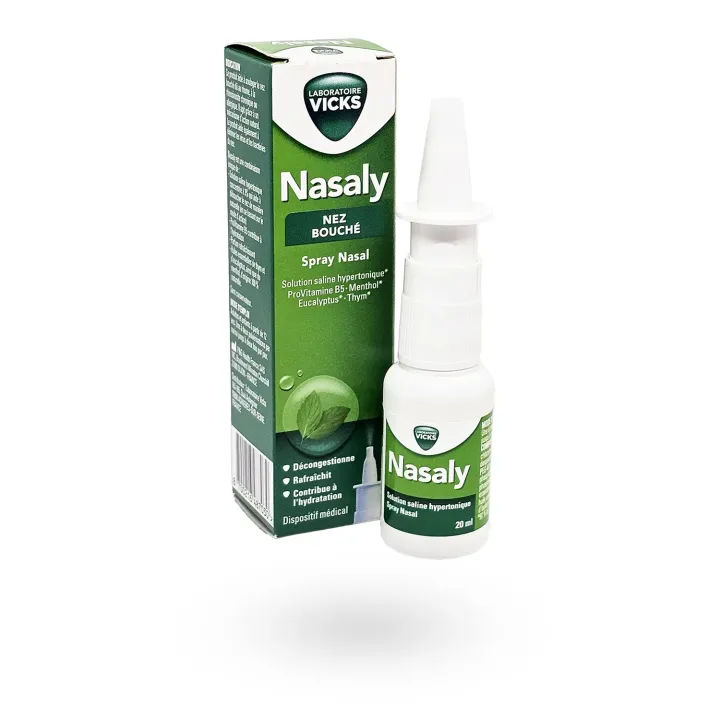 Vicks Nasaly Nez Bouché Spray Nasal 20 ml – Décongestionne et hydrate | Pharmacie en ligne