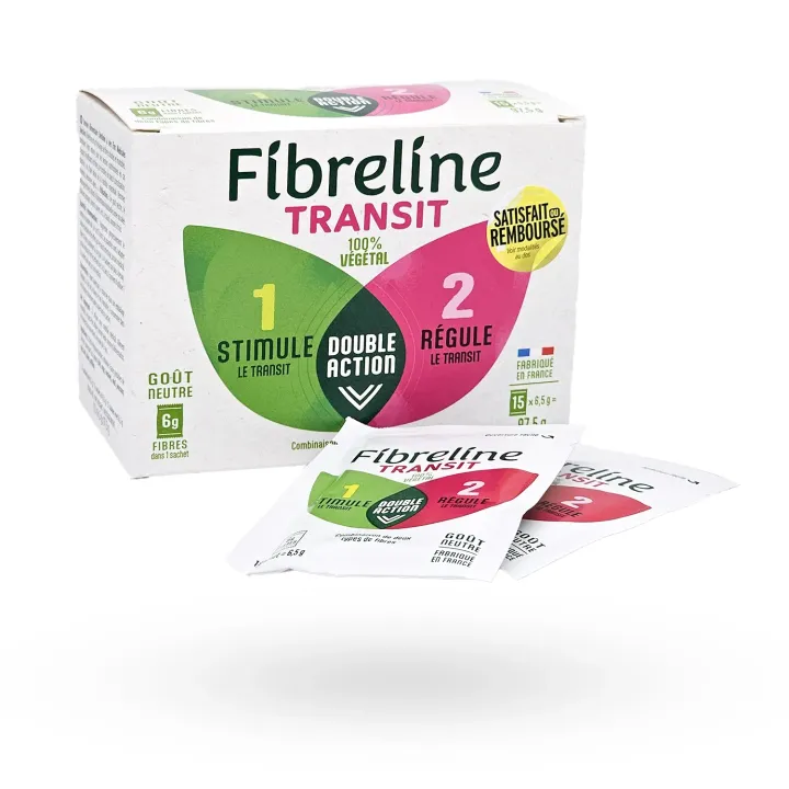 Fibreline Transit Double Action 15 sachets – Régule le transit et favorise le confort intestinal | Pharmacie en ligne