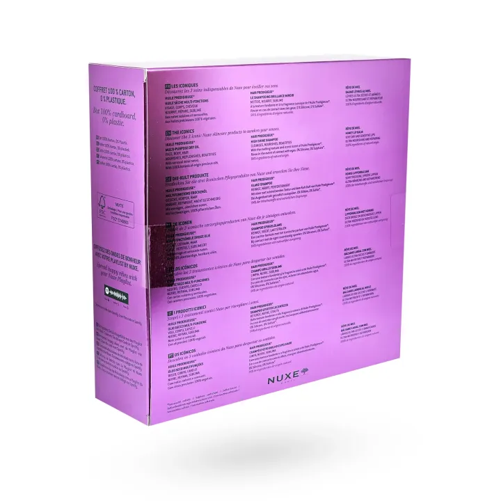 Coffret Nuxe Les Iconiques – Huile Prodigieuse + Shampooing Brillance + Baume Rêve de Miel | Pharmacie en ligne