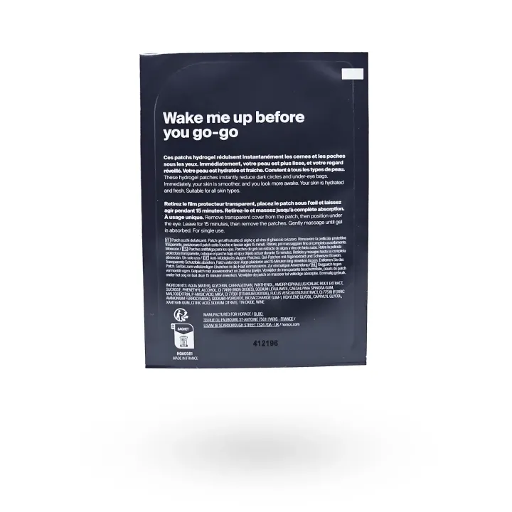 Patchs Contour des Yeux Défatigants Horace – Anti-Cernes & Anti-Poches Naturel pour Homme | Pharmacie en ligne