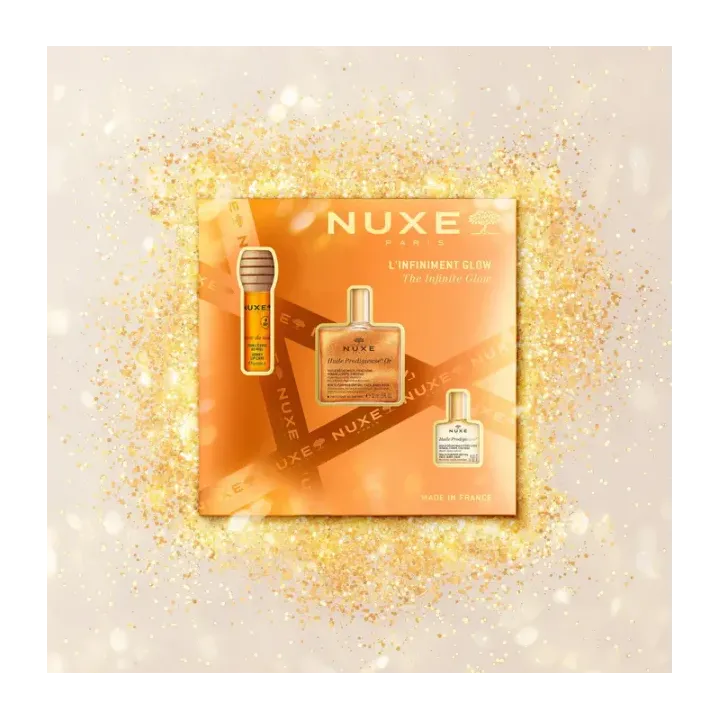 Coffret NUXE L’Infiniment Glow 2025 – Routine éclat & nutrition visage, corps et lèvres | Pharmacie en ligne