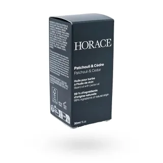 Horace huile pour barbe à l'huile de Ricin Patchouli & Cèdre 30 ml
