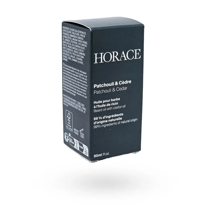 Horace huile pour barbe à l'huile de Ricin Patchouli & Cèdre 30 ml