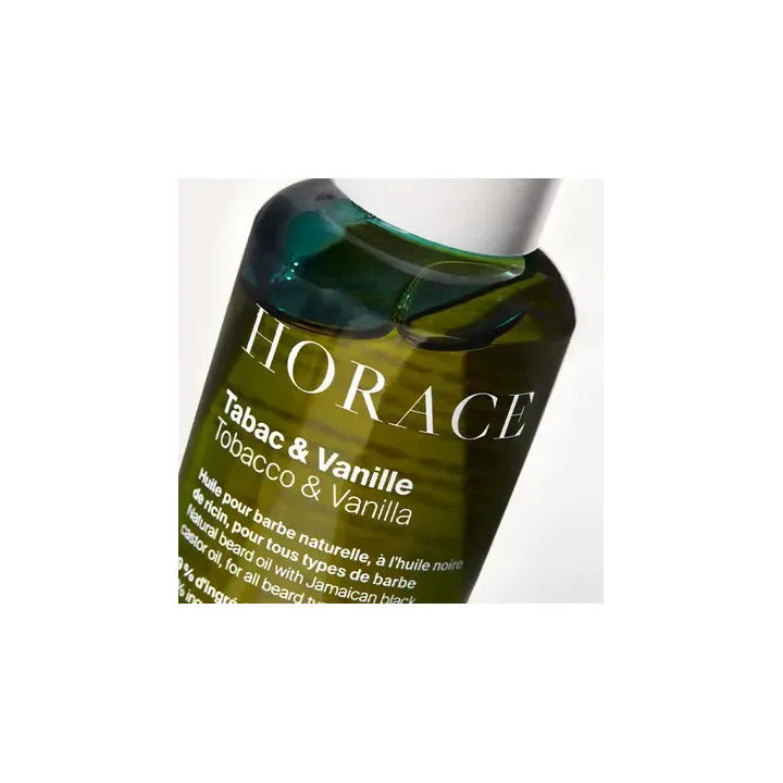 Huile pour la barbe Horace Ricin Tabac & Vanille 30 ml – Soin barbe naturelle & parfum boisé | Pharmacie en ligne