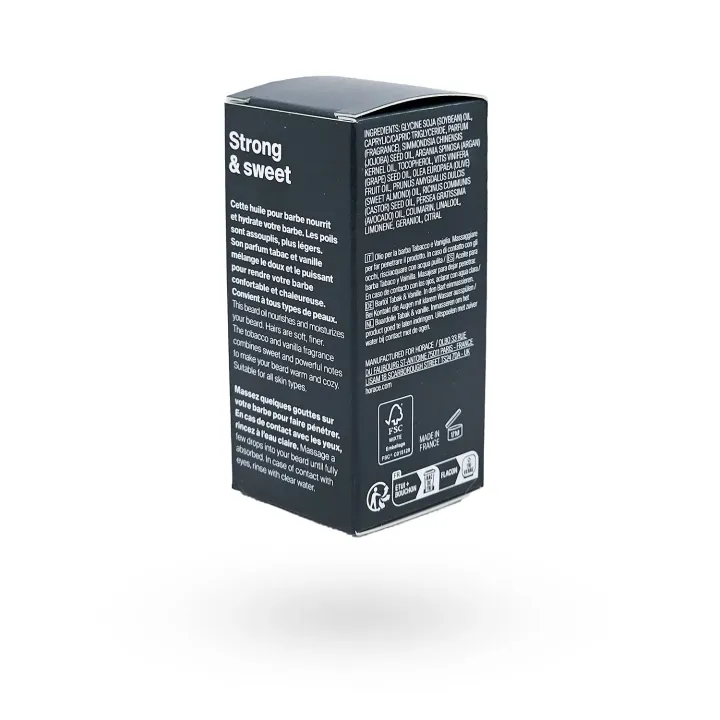 Huile pour la barbe Horace Ricin Tabac & Vanille 30 ml – Soin barbe naturelle & parfum boisé | Pharmacie en ligne