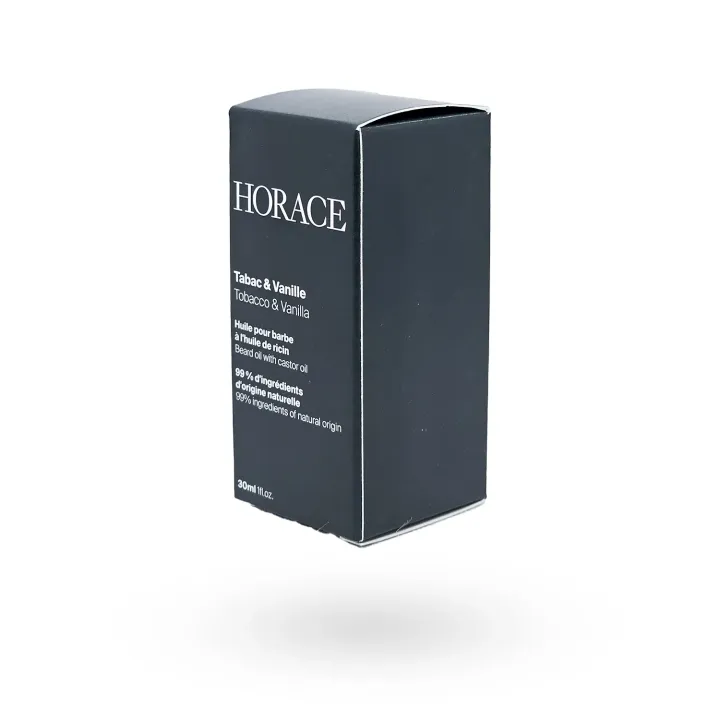 Huile pour la barbe Horace Ricin Tabac & Vanille 30 ml – Soin barbe naturelle & parfum boisé | Pharmacie en ligne