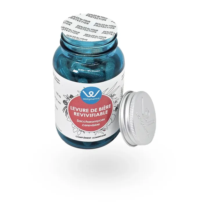 Complément alimentaire Levure de bière revivifiable Wellpharma 60 gélules | Pharmacie en ligne