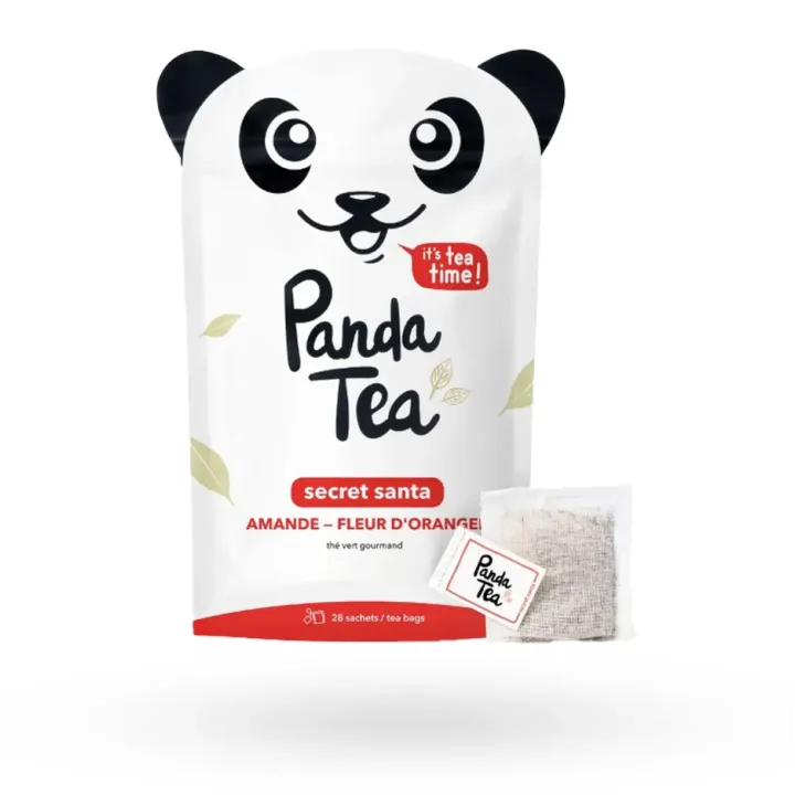 Panda Tea Secret santa thé vert gourmand amande & fleur d'oranger 28 sachets