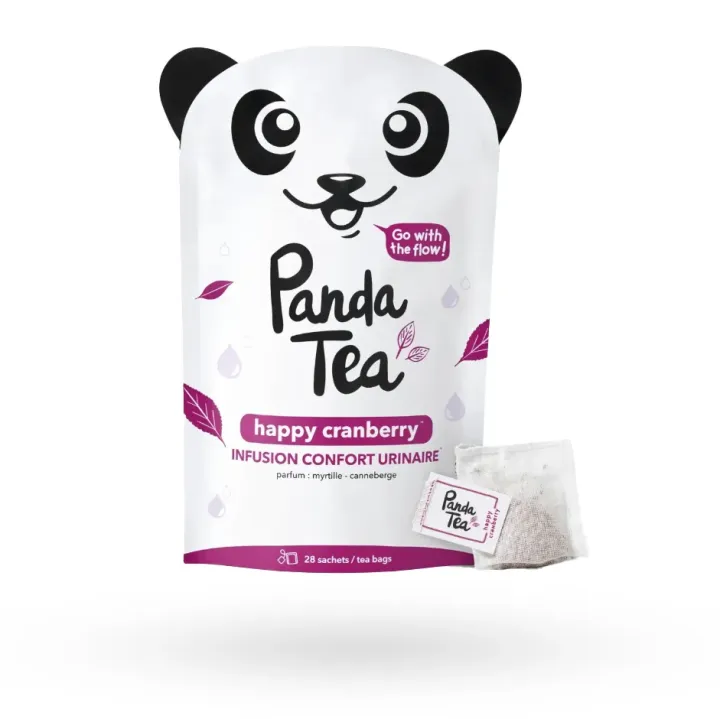 Panda Tea Happy cranberry infusion confort urinaire myrtille & canneberge 28 sachets