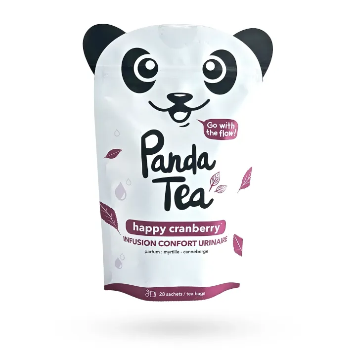 Panda Tea Happy Cranberry Infusion Confort Urinaire Bio Myrtille Canneberge – 28 Sachets | Pharmacie en ligne