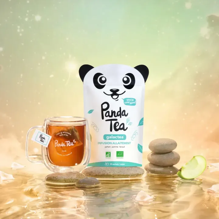 Panda Tea Galactea Infusion Allaitement Bio Pomme & Fenouil – 28 Sachets | Pharmacie en ligne