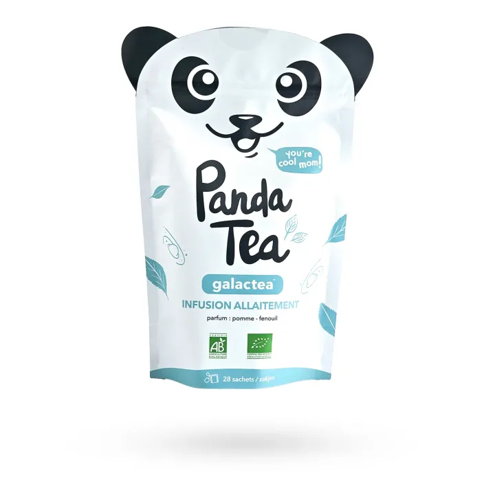 Panda Tea Galactea Infusion Allaitement Bio Pomme & Fenouil – 28 Sachets | Pharmacie en ligne