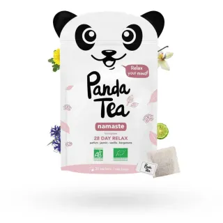 Panda Tea Namaste thé noir jasmin vanille & bergamote 28 sachets