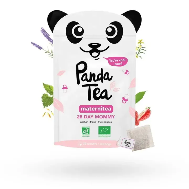 Panda Tea Maternitea infusion maternité fraise & fruits rouges 28 sachets