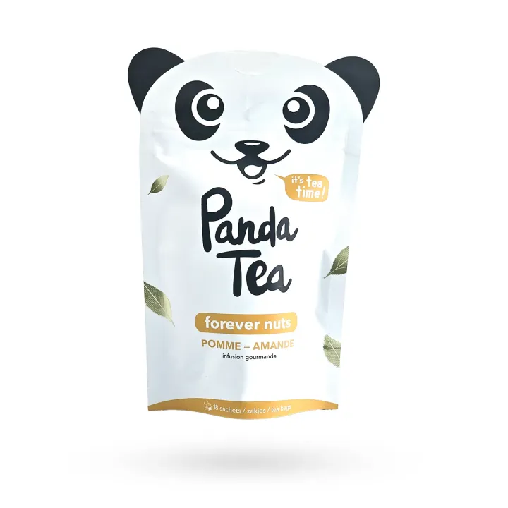 Panda Tea Forever Nuts Infusion Gourmande Pomme & Amande Bio – 18 Sachets | Pharmacie en ligne