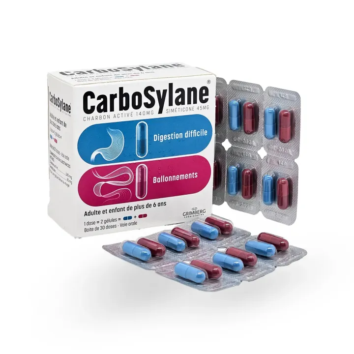 Carbosylane 60 gélules (30 doses) – Ballonnements et troubles digestifs | Pharmacie en ligne