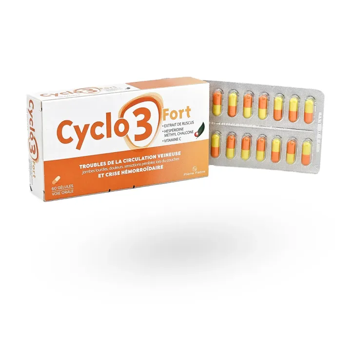 Cyclo 3 Fort jambes lourdes 60 gélules | Pharmacie en ligne