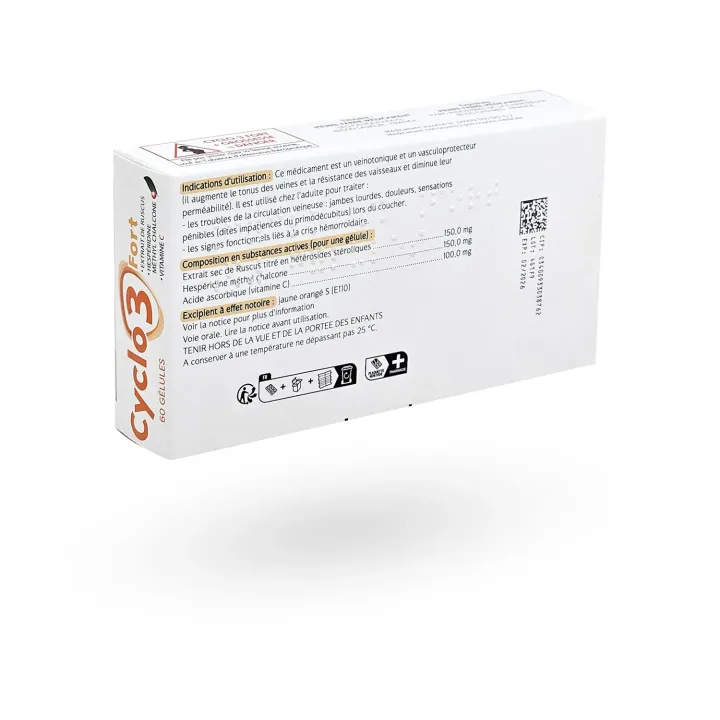 Cyclo 3 Fort jambes lourdes 60 gélules | Pharmacie en ligne