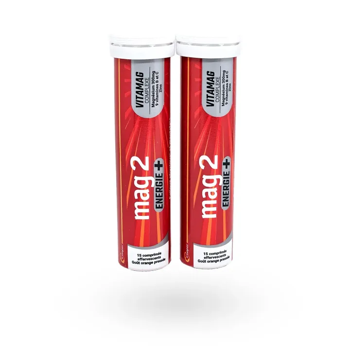 Mag2 Énergie + 30 comprimés effervescents – magnésium, vitamines B & C, zinc | Pharmacie en ligne