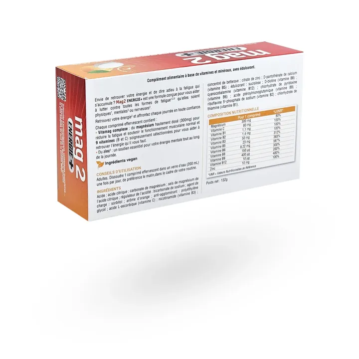 Mag2 Énergie + 30 comprimés effervescents – magnésium, vitamines B & C, zinc | Pharmacie en ligne