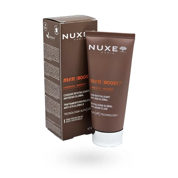 NUXE Men [BOOST]³ Soin Revitalisant Anti-Âge Global 50 ml | Soin Anti-Rides & Fermeté Homme