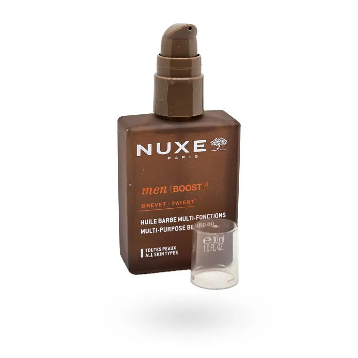 NUXE Men [BOOST]³ Huile Barbe Multi-Fonctions 30 ml | Nourrit, Discipline & Adoucit