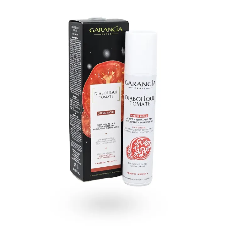 Garancia Diabolique Tomate enrichie crème riche hydratante 24h 30 ml