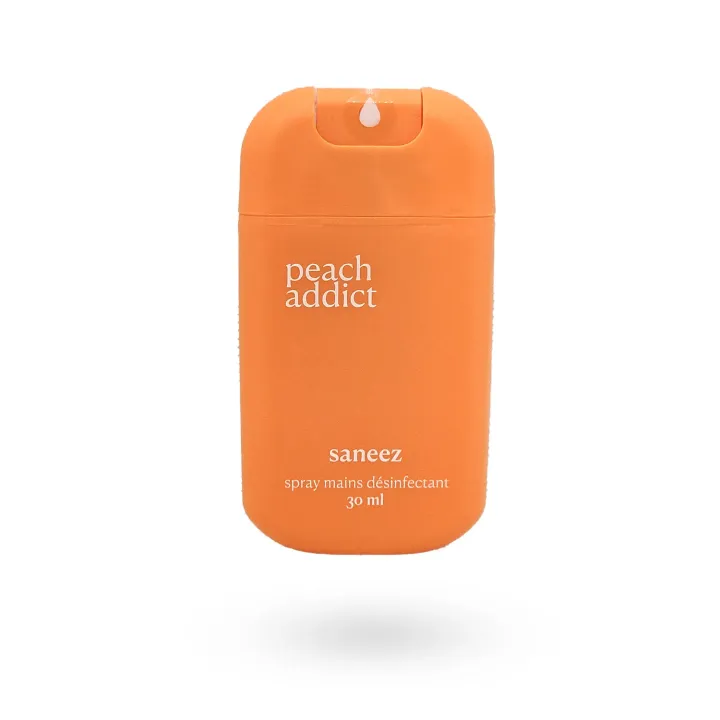 Saneez Peach addict spray mains désinfectant 30 ml