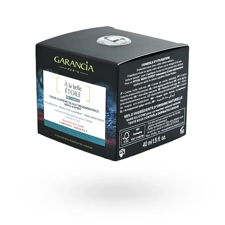 Garancia À la Belle Étoile – Recharge crème Suprême de Nuit Régénératrice Ménopause 40 ml