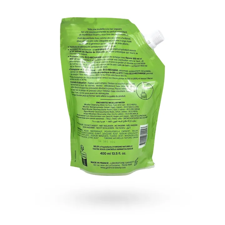 Garancia Source Micellaire Enchantée Amande Gourmande recharge 400 ml | Eau Micellaire 4-en-1