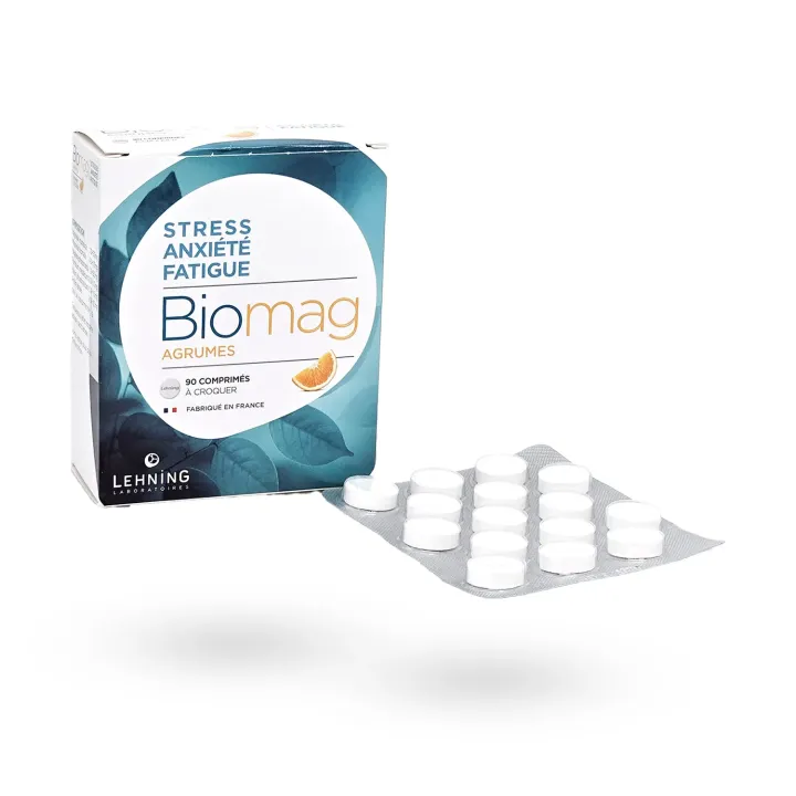 Biomag Agrumes Lehning 90 comprimés à croquer - Stress anxiété fatigue | Pharmacie en ligne