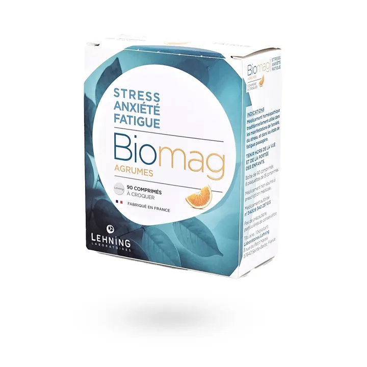 Biomag Agrumes Lehning 90 comprimés à croquer - Stress anxiété fatigue | Pharmacie en ligne