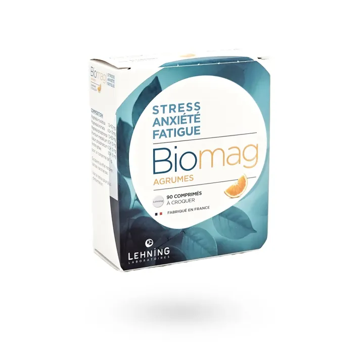 Biomag Agrumes Lehning stress anxiété fatigue 90 comprimés à croquer