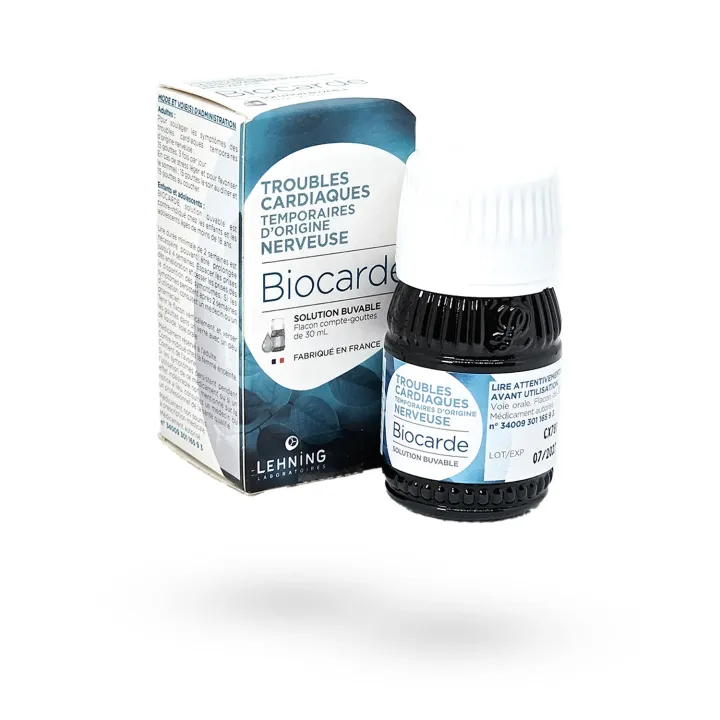 Biocarde Lehning Troubles cardiaques d’origine nerveuse 30 ml | Palpitations & Nervosité | Pharmacie en ligne