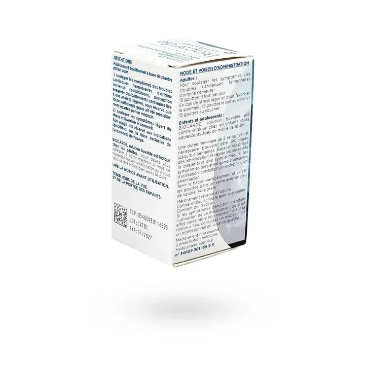 Biocarde Lehning Troubles cardiaques d’origine nerveuse 30 ml | Palpitations & Nervosité | Pharmacie en ligne